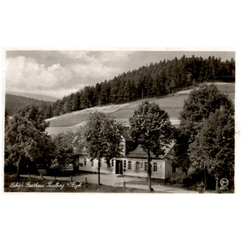 Liebig's Gasthaus Saalberg i/Rsgb. Silesia 2709 / Rewers: Saalbeerg i. Rsgb. Liebig's Gashaus