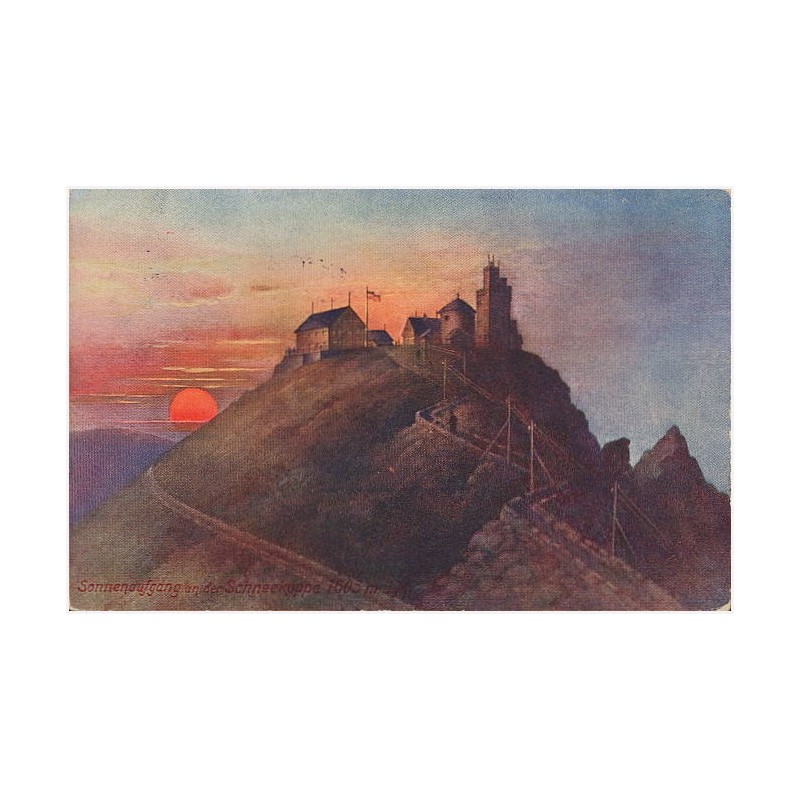 Sonnenaufgang an der Schneekoppe 1605 m. ü. M
