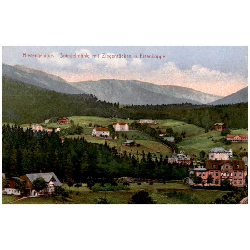 Riesengebirge. Spindelmühle mit Ziegenrücken u. Eisenkoppe