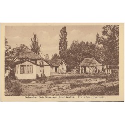 Ostseebad Ost-Dievenow, Insel Wollin. Fischerhaus, Dorfpartie