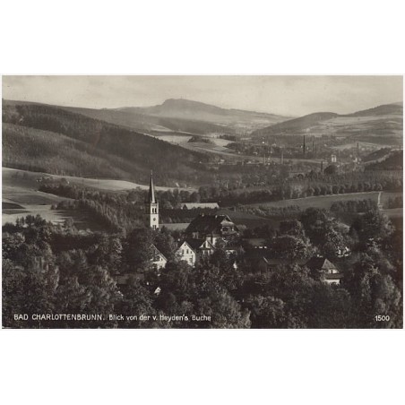 Bad Charlottenbrunn. Blick von der v. Heyden's Buche 1500