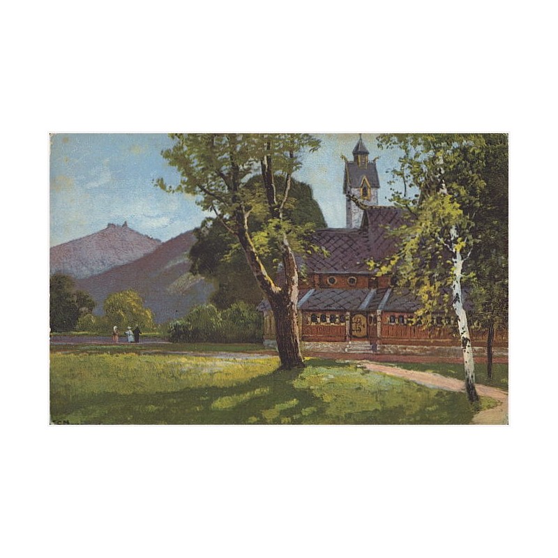 Die Kirche Wang mit der Schneekoppe. Von Professor Morgenstern