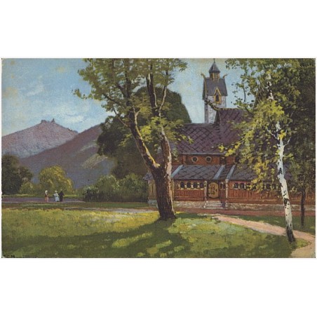 Die Kirche Wang mit der Schneekoppe. Von Professor Morgenstern
