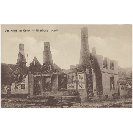 Der Krieg im Osten - Allenburg. Markt