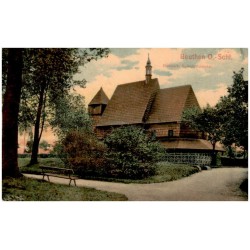 Beuthen O.-Schl. Stadtpark. Schrotholzkirche.