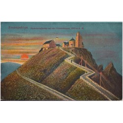 Riesengebirge. Sonnenaufgang auf der Schneekoppe, 1605 m ü. M