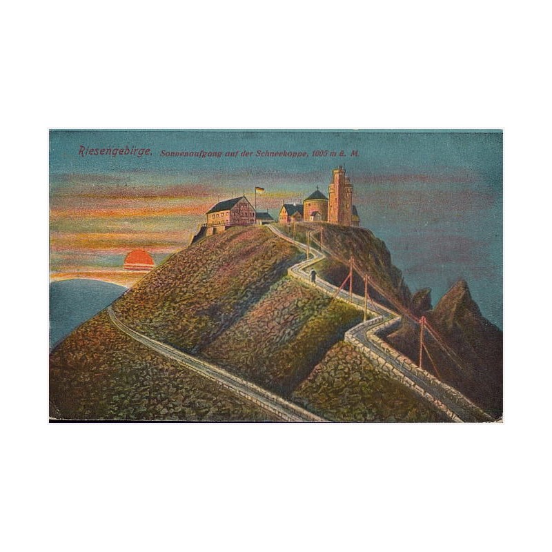 Riesengebirge. Sonnenaufgang auf der Schneekoppe, 1605 m ü. M