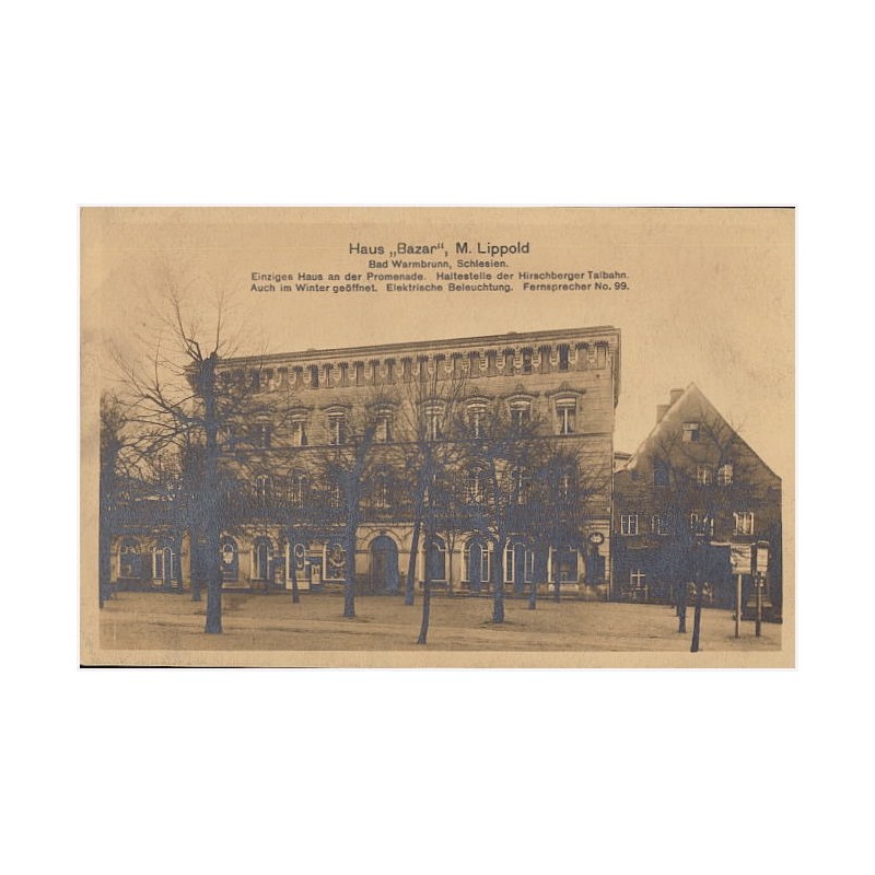Haus "Bazar", M. Lippold. Bad Warmbrunn, Schlesien. [...]