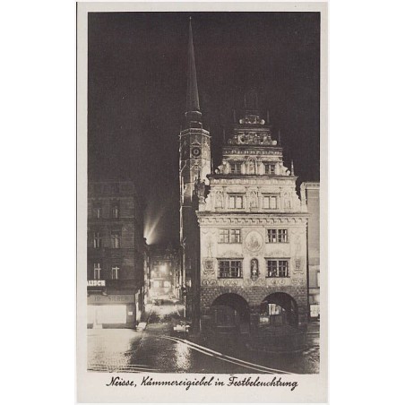 Neisse, Kämmereigiebel in Festbeleuchtung