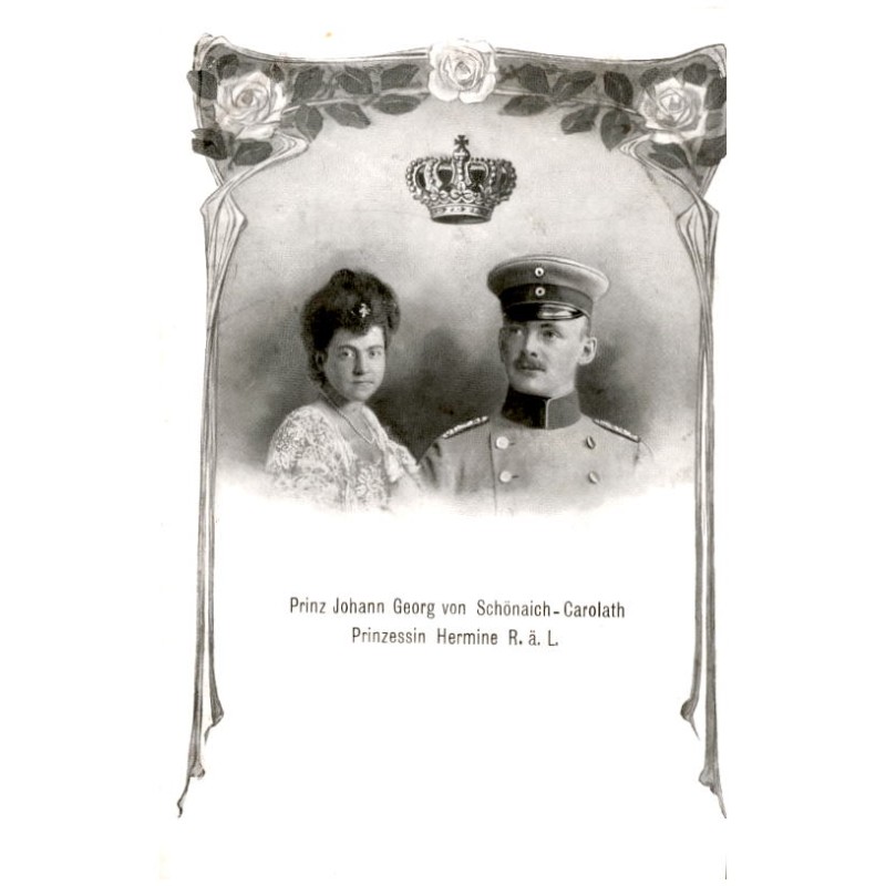 Prinz Johann Georg von Schönaich-Carolath. Prinzessin Hermina R. ä. L.
