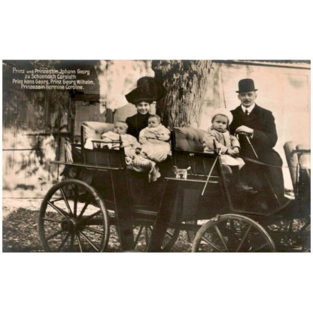 Prinz und Prinzessin Johann Georg zu Schoenaich-Carolath. Prinz Hans Georg. Prinz Georg Wilhelm. Prinzessin Hermine Caroline