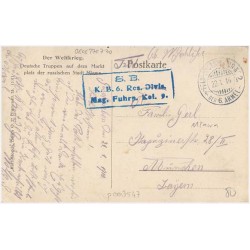 Deutsche Truppen auf dem Marktplatz der russischen Stadt Mlawa. [...]