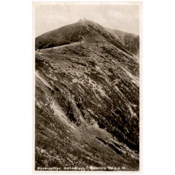 Riesengebirge. Schneekoppe v. Brunnberg 1605 m ü. M. / Rewers: Riesengebirge. Riesengrund und Schneekoppe, 1605 m ü. M. v. Brunn