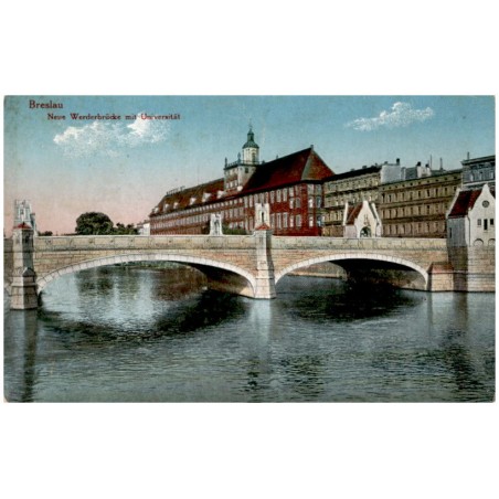 Breslau. Neue Werderbrücke mit Universität