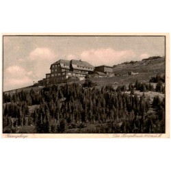 Riesengebirge. Die Hampelbaude 1258 m ü. M. / Rewers: Riesengebirge. Die Hampelbaude (1258 m ü. M.)
