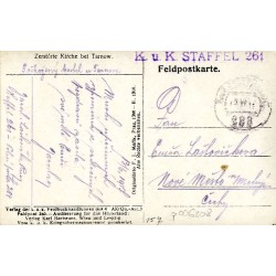 Zerstörte Kirche bei Tarnow. Originalfoto F. J. Mařik, Prag, 1366 - II. 1916. [...]