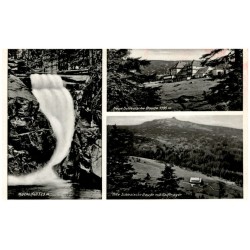 Kochelfall 523 m. Neue Schlesische Baude 1195 m. Alte Schlesische Baude mit Reifträger