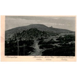 Riesengebirge. Mannsteine 1416 m, hohes Rad 1509 m, Schneegrubenbaude. 1490 m
