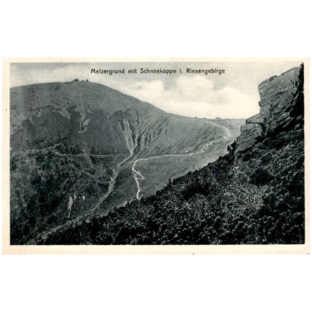 Melzergrund mit Schneekoppe i. Riesengebirge