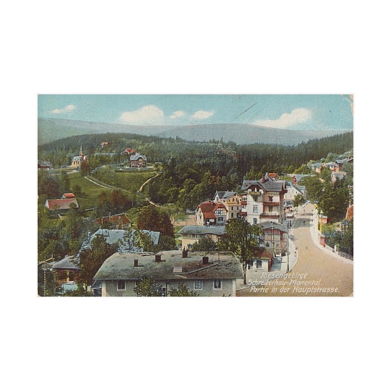 Riesengebirge. Schreiberhau-Mariental. Partie in der Hauptstrasse