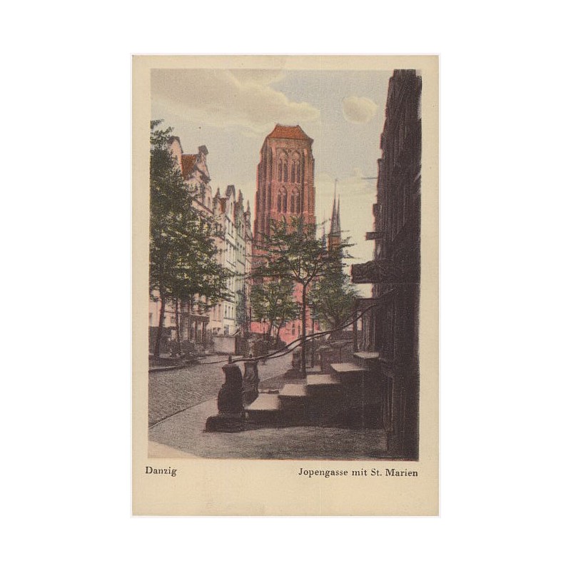 Danzig. Jopengasse mit St. Marien