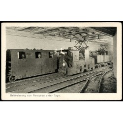 Beförderung von Personen unter Tage. / Kolejka górnicza