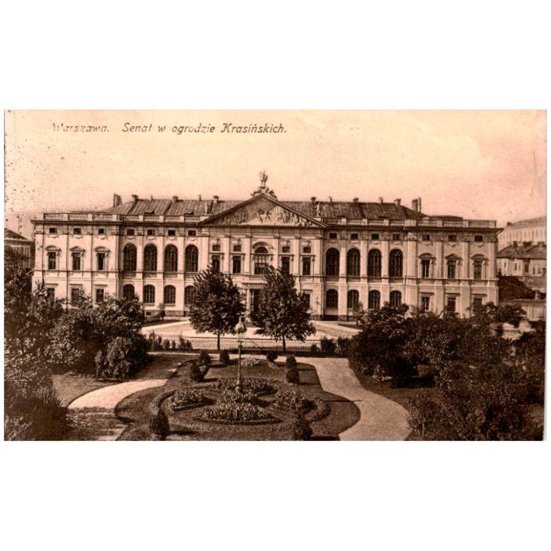 Warszawa. Senat w ogrodzie Krasińskich.