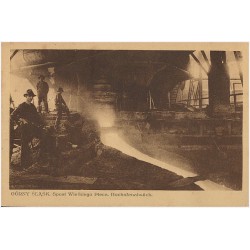 Górny Śląsk. Spust Wielkiego Pieca. Hochofenabstich.