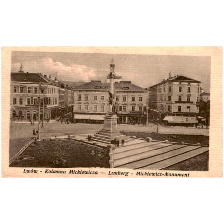 Lwów - Kolumna Mickiewicza - Lemberg - Mickiewicz-Monument