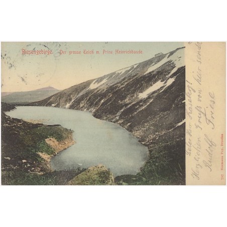 Riesengebirge. Der grosse Teich m. Prinz Heinrichbaude