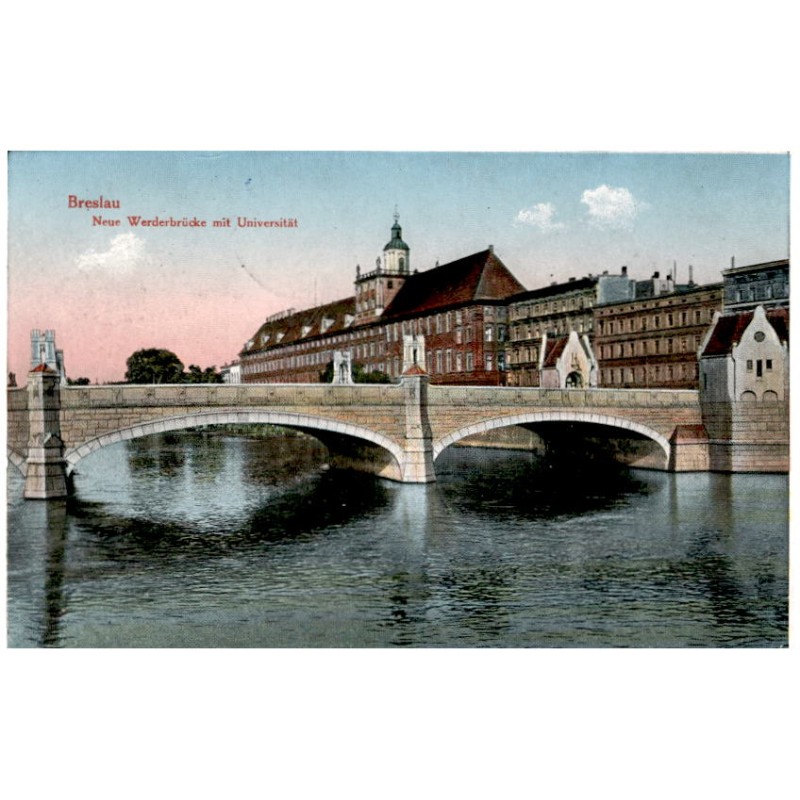 Breslau. Neue Werderbrücke mit Universität