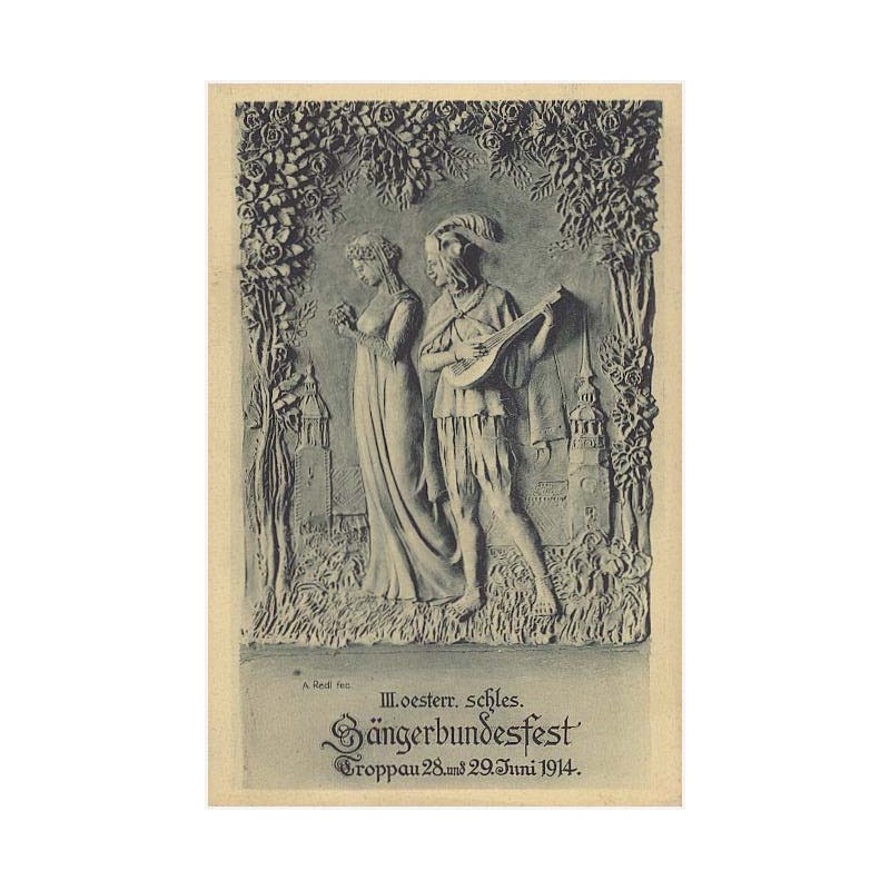 III. oesterr. schles. Sängerbundesfest. Troppau 28. und. 29. Juni 1914. A. Redl fec