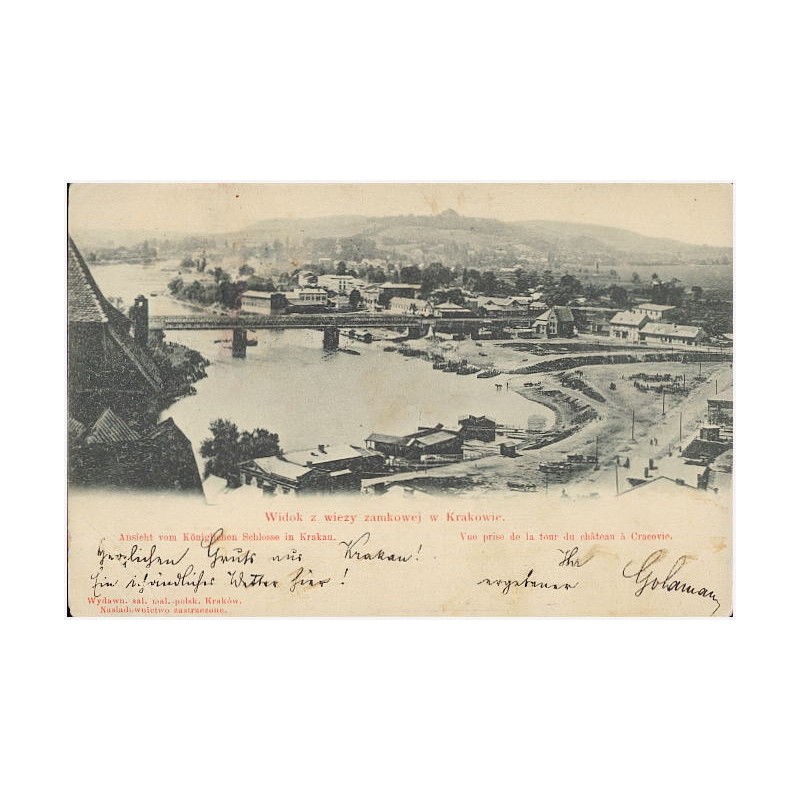 Widok z wieży zamkowej w Krakowie. Ansicht vom Könighehen Schlosse in Krakau. Vue prise de la tour du château à Cracovie