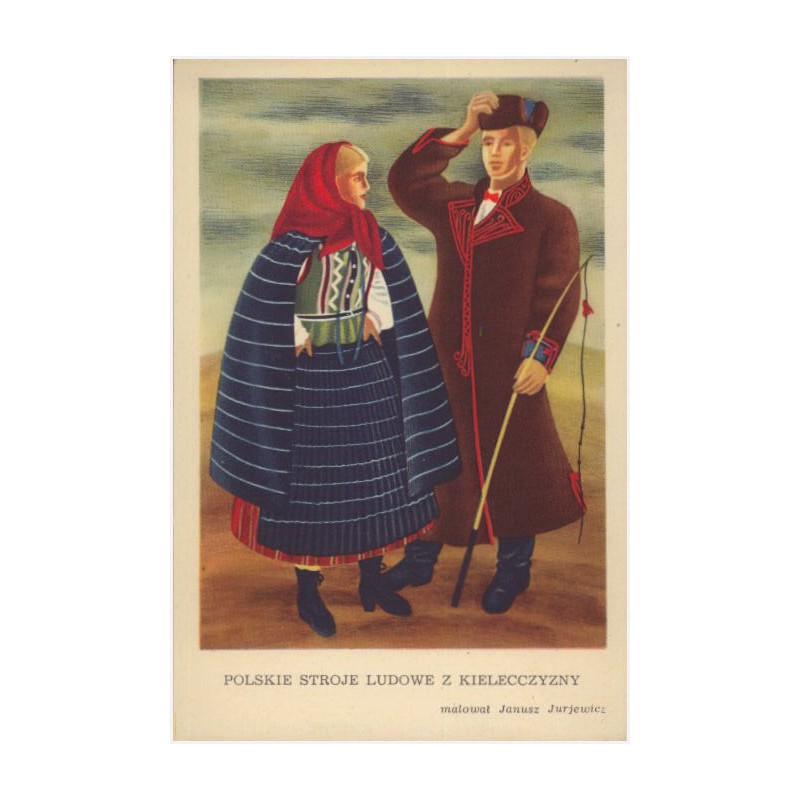 Polskie Stroje Ludowe z Kielecczyzny, malował Janusz Jurjewicz