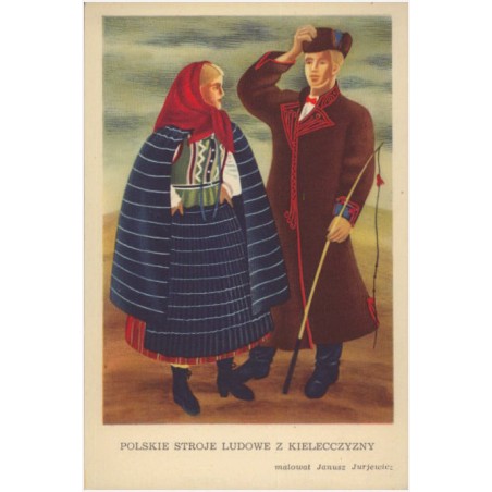 Polskie Stroje Ludowe z Kielecczyzny, malował Janusz Jurjewicz