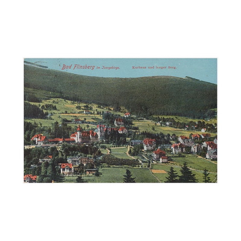 Bad Flinsberg im Isergebirge. Kurhaus und langer Berg
