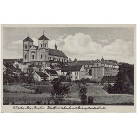 Wartha Bez. Breslau. Wallfahrtskirche mit Redemptoristenkloster