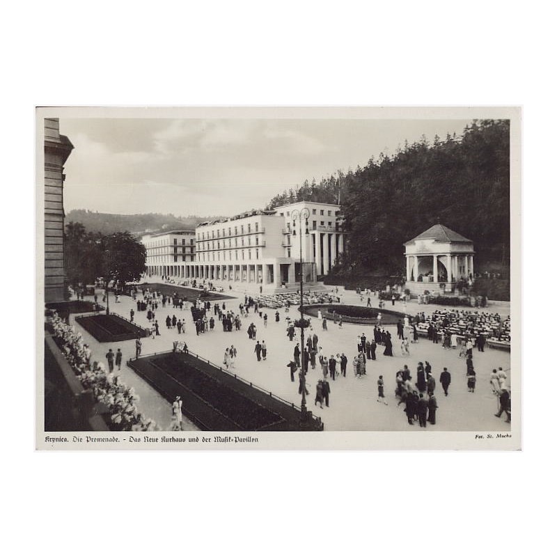 Krynica. Die Promenade. - Das Neue Kurhaus und der Musik-Pavillon Fot. St. Mucha