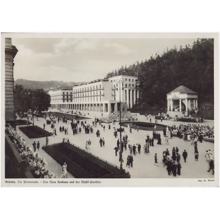 Krynica. Die Promenade. - Das Neue Kurhaus und der Musik-Pavillon Fot. St. Mucha
