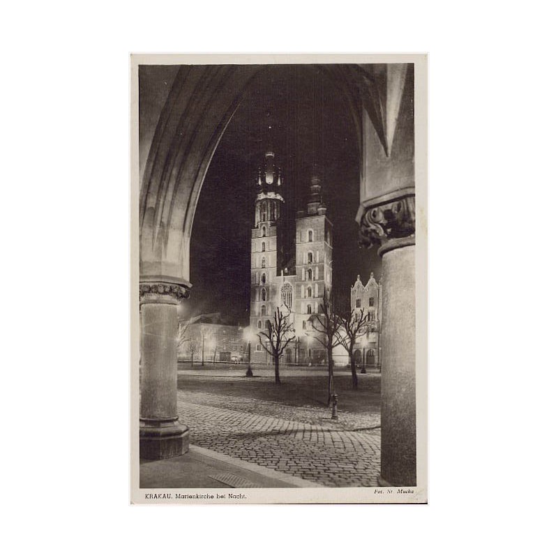 Krakau. Marienkirche bei Nacht. Fot. St. Mucha