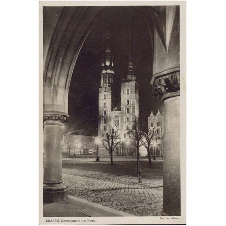 Krakau. Marienkirche bei Nacht. Fot. St. Mucha