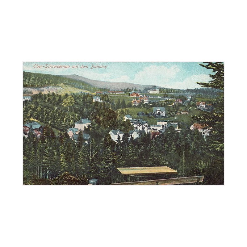 Ober-Schreiberhau mit dem Bahnhof