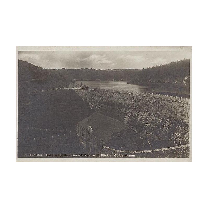 Im Queistal. Goldentraumer Queistalsperre m. Blick n. Goldentraum
