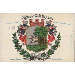 [Herb] Wappen der Stadt Bojanowo. B. wurde i. J. 1630 v.ein. Herrn v. Bojanowski gegr. Königreich Preussen. Provinz Posen