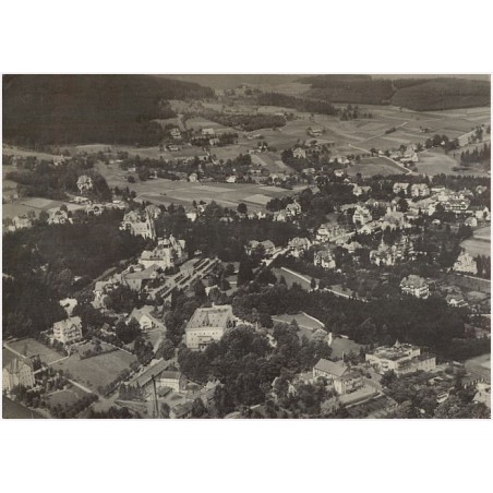 Blick vom Flugzeug auf Bad Flinsberg (Isergebirge)