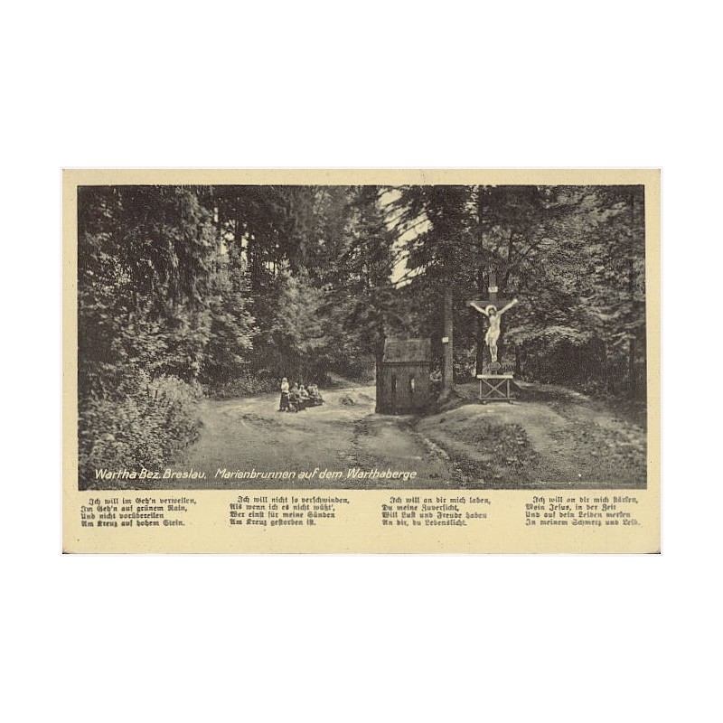 Wartha Bez. Breslau. Marienbrunnen auf dem Warthaberge