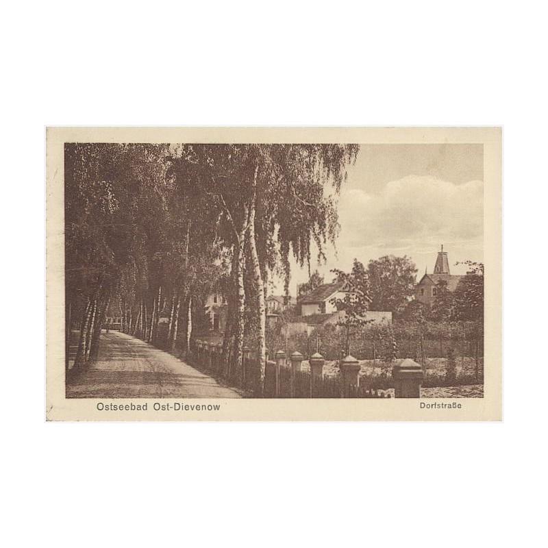 Ostseebad Ost-Dievenow. Dorfstraße