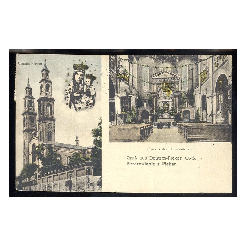 Gruss aus Deutsch-Piekar O.-S. Pozdrowienie z Piekar. Gnadenkirche. Inneres der Gnadenkirche