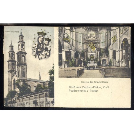Gruss aus Deutsch-Piekar O.-S. Pozdrowienie z Piekar. Gnadenkirche. Inneres der Gnadenkirche