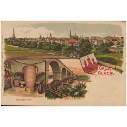 Grüsse aus Bunzlau. Grosser Topf. Bober-Viadukt